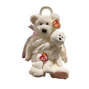 VERY RARE FIND Ty White “Halo” Beanie Baby and Buddy. 😇🪽